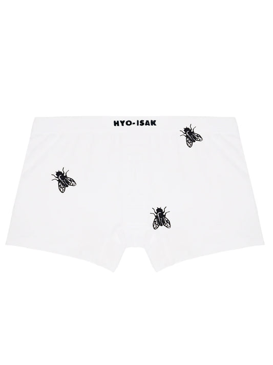 FLY COTTON BOXER SHORTS IN WHITE